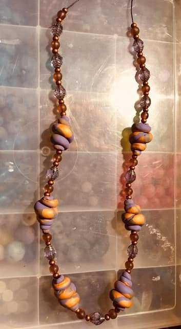 necklace twisted beads
